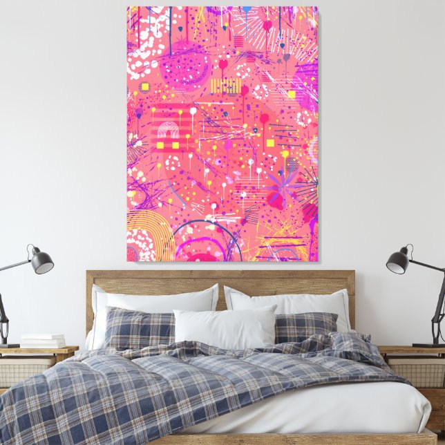 Jubilation: Maximalist Art Canvas Print (Insitu(Bedroom))