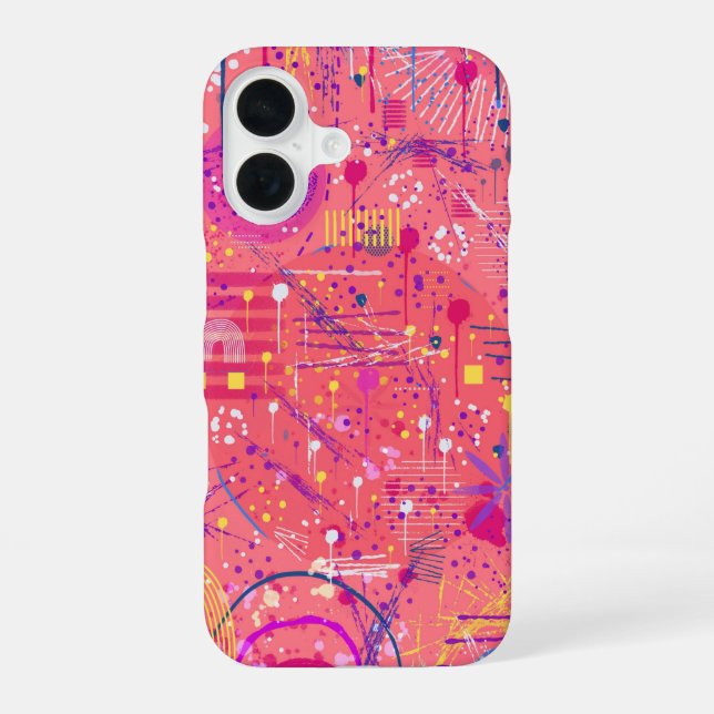 Jubilation: Maximalist Art iPhone Case (Back)