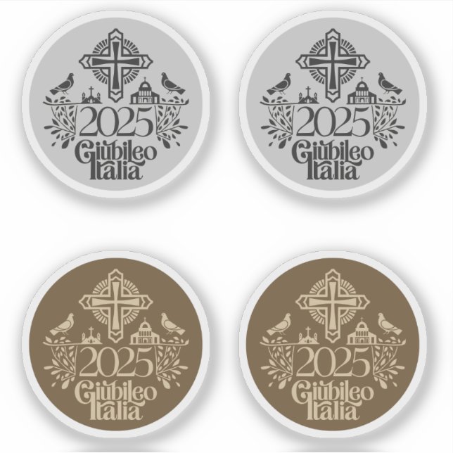Jubilee 2025 Anniversary of the Catholic Church. Sticker (Front)