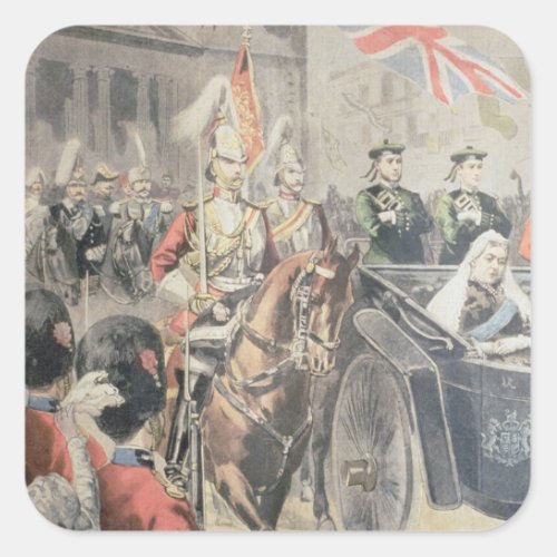 Jubilee of the Queen of England Square Sticker
