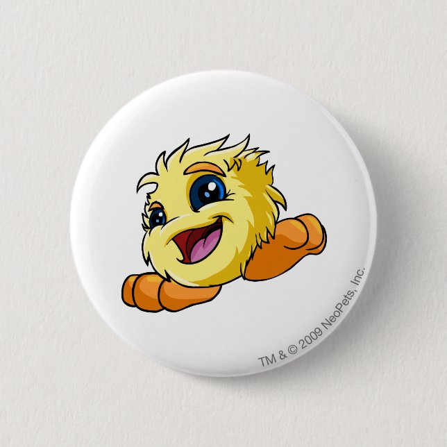 JubJub Yellow Pinback Button (Front)