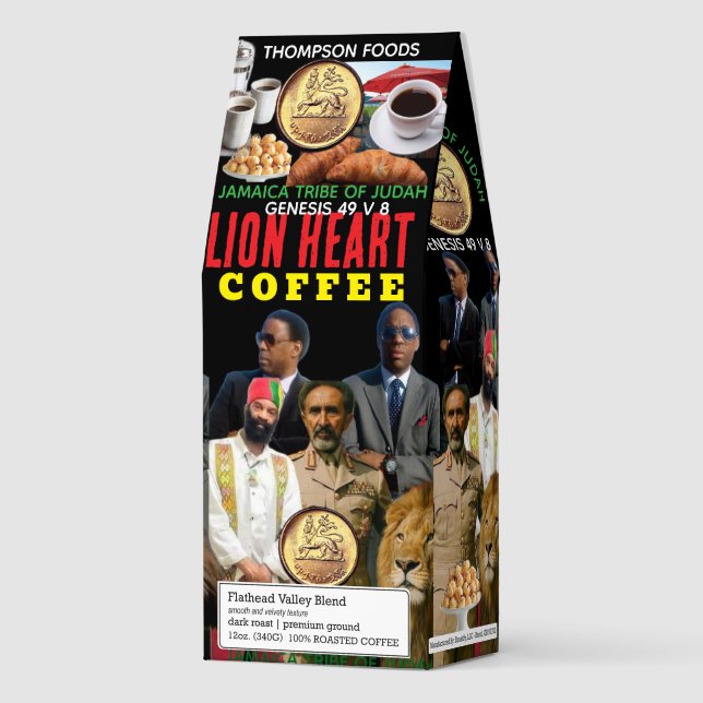 JUDAH JAMAICA  Coffee, 12oz Bag, Dark Roast, Flath Roasted Coffee (Front)