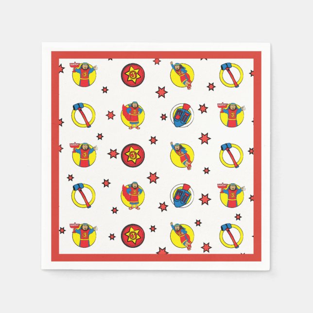 Judah Maccabee Fun Hanukkah Party Napkins (Front)