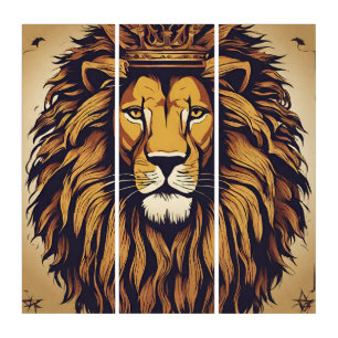 Judah The Lion With Crown Canvas Wall Art