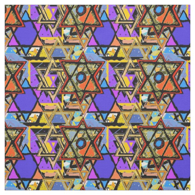 Judaic Customized Fabrics - Mogen David Gifts Fabric (Swatch)