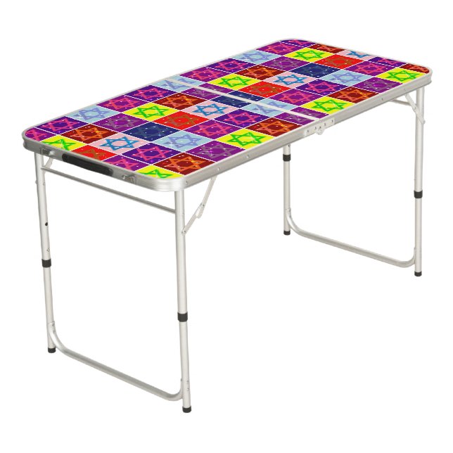 Judaic Game Table - Portable Ping Pong Table - Fun (Angled)