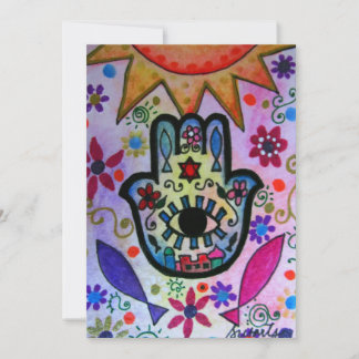 JUDAIC HAMSA BAT BAR MITZVAH INVITATION