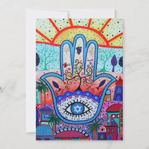 JUDAIC HAMSA BAT BAR MITZVAH INVITATION