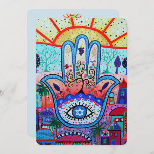 JUDAIC HAMSA BAT BAR MITZVAH INVITATION