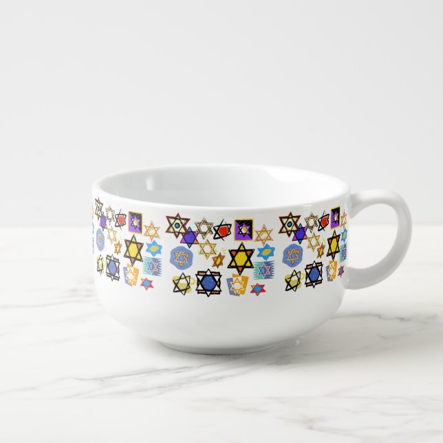 Judaic Soup Bowls - Jewish Stars Art & Gifts (Left)