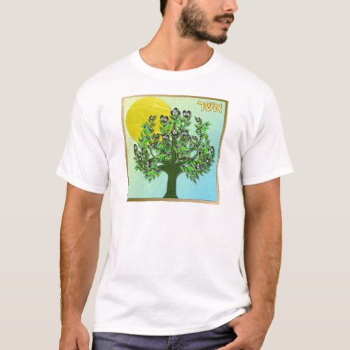 Judaica 12 Tribes Israel Asher T_Shirt