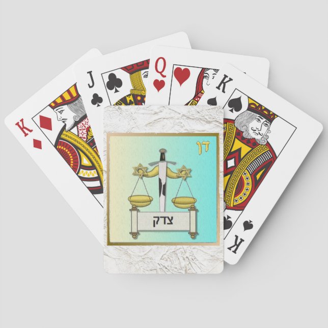 Judaica 12 Tribes Israel Dan Art Poker Cards (Back)