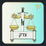 Judaica 12 Tribes Israel Dan Art Square Sticker<br><div class="desc">You are viewing The Lee Hiller Design Collection. Apparel,  Gifts & Collectibles Lee Hiller Photography or Digital Art Collection. You can view her Nature photography at http://HikeOurPlanet.com/ and follow her hiking blog within Hot Springs National Park.</div>