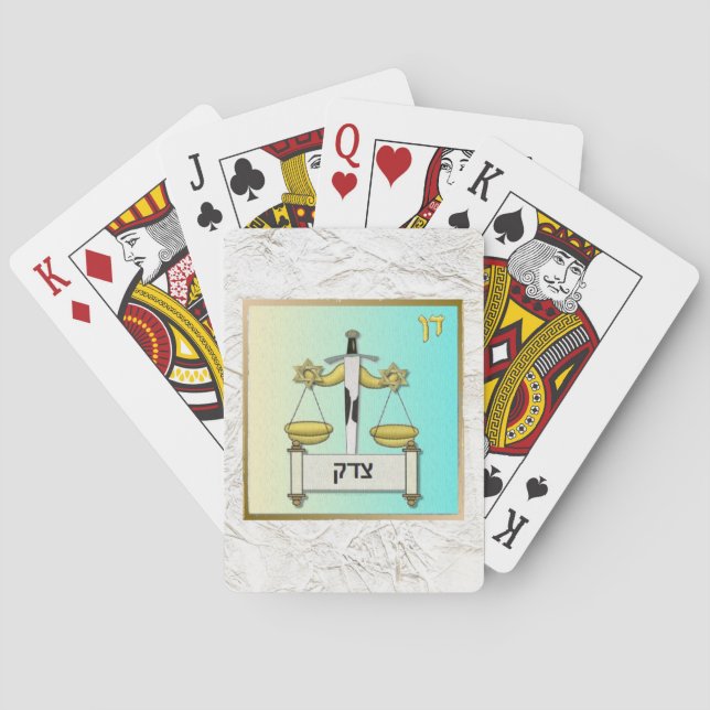 Judaica 12 Tribes Israel Dan Poker Cards (Back)