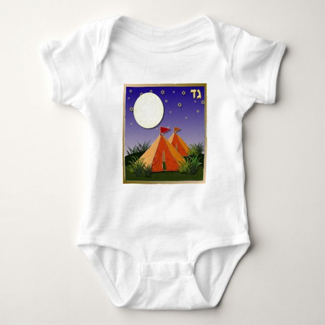Judaica 12 Tribes Israel Gad Baby Bodysuit (Front)