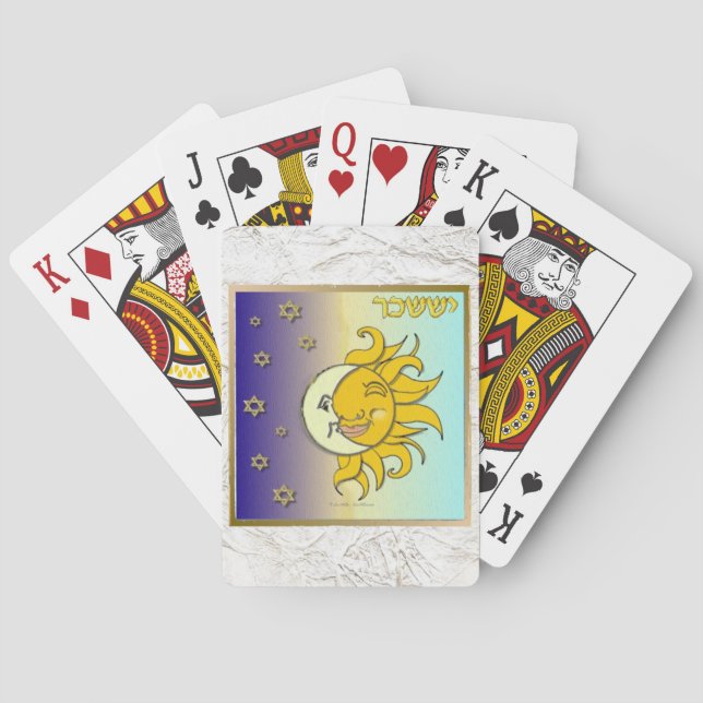 Judaica 12 Tribes Israel Issachar Art Poker Cards (Back)