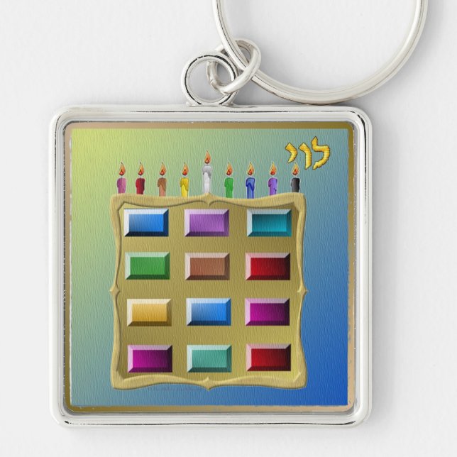 Judaica 12 Tribes Israel Levi Keychain (Front)