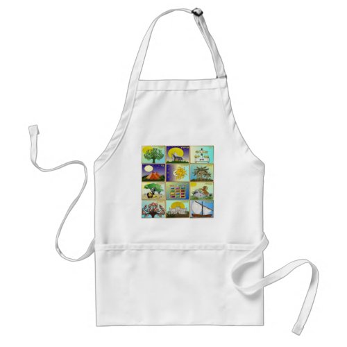 Judaica 12 Tribes of Israel Art Adult Apron