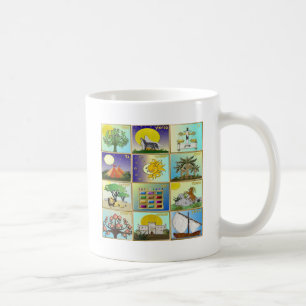 Judaica 12 Tribes of Israel Art Coffee Mug