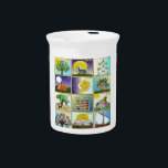 Judaica 12 Tribes of Israel Art Drink Pitcher<br><div class="desc">You are viewing The Lee Hiller Design Collection. Apparel,  Gifts & Collectibles  Lee Hiller Photography or Digital Art Collection. You can view her Nature photography at http://HikeOurPlanet.com/ and follow her hiking blog within Hot Springs National Park.</div>