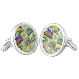 Judaica 12 Tribes Of Israel Art Print Cufflinks