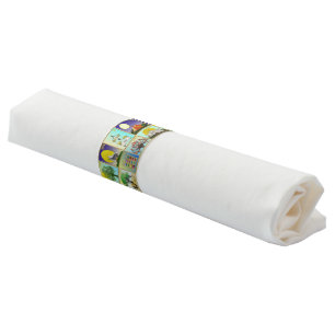 Judaica 12 Tribes Of Israel Art Print Napkin Bands