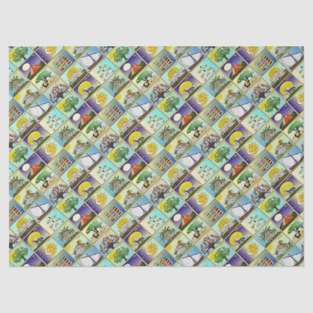 Judaica 12 Tribes Of Israel Art Print Tissue Paper (Front)