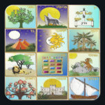 Judaica 12 Tribes of Israel Art Square Sticker<br><div class="desc">You are viewing The Lee Hiller Design Collection. Apparel,  Gifts & Collectibles  Lee Hiller Photography or Digital Art Collection. You can view her Nature photography at http://HikeOurPlanet.com/ and follow her hiking blog within Hot Springs National Park.</div>