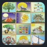 Judaica 12 Tribes of Israel Art Square Sticker<br><div class="desc">You are viewing The Lee Hiller Design Collection. Apparel,  Gifts & Collectibles  Lee Hiller Photography or Digital Art Collection. You can view her Nature photography at http://HikeOurPlanet.com/ and follow her hiking blog within Hot Springs National Park.</div>