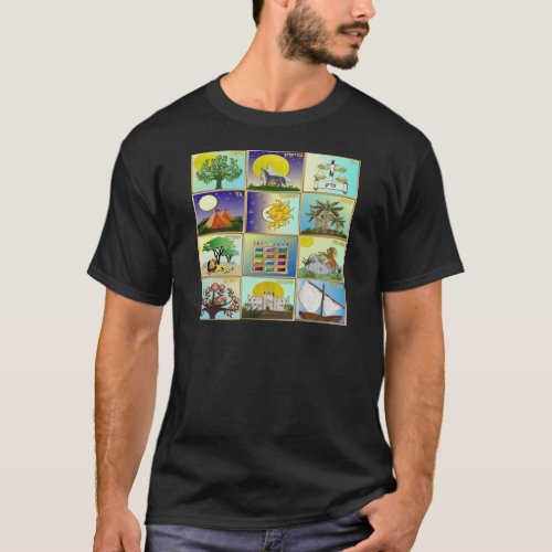 Judaica 12 Tribes of Israel Art T_Shirt