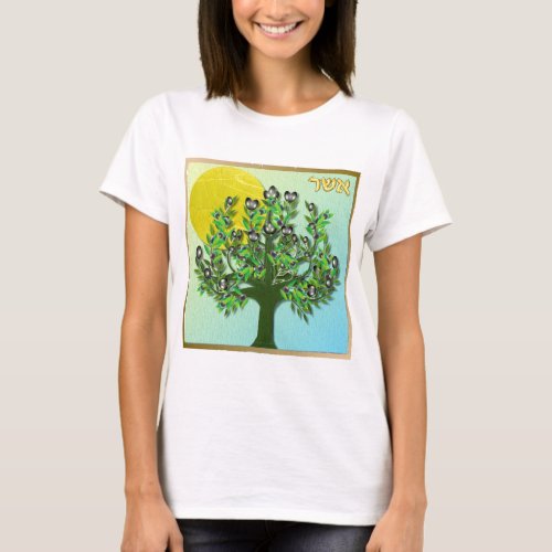Judaica 12 Tribes Of Israel Asher T_Shirt