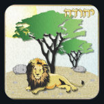 Judaica 12 Tribes Of Israel Judah Square Sticker<br><div class="desc">You are viewing The Lee Hiller Designs Collection of Home and Office Decor,  Apparel,  Gifts and Collectibles. The Designs include Lee Hiller Photography and Mixed Media Digital Art Collection. You can view her Nature photography at http://HikeOurPlanet.com/ and follow her hiking blog within Hot Springs National Park.</div>