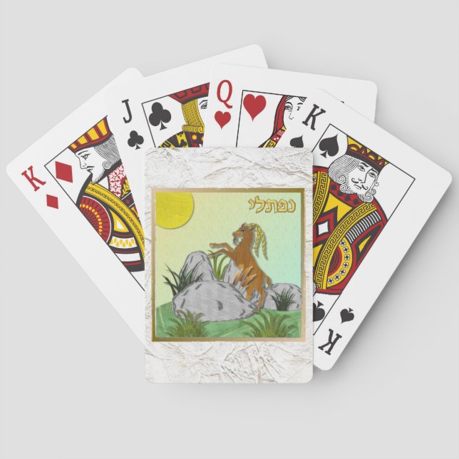 Judaica 12 Tribes Of Israel Naphtali Poker Cards (Back)