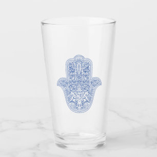 Judaica - Drinking Glasses - Hamsa Design 