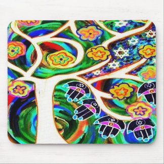 Judaica Hamsa Ivory Tree Of Life Mousepad