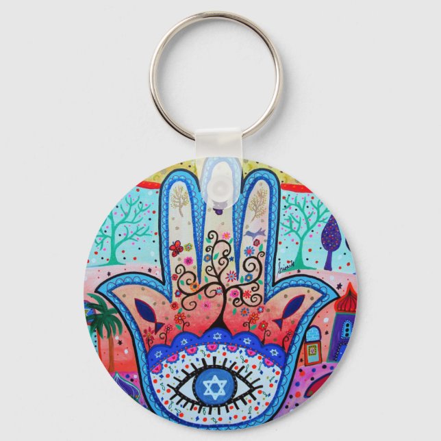 JUDAICA HAMSA KEYCHAIN (Front)