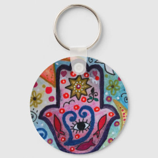 JUDAICA HAMSA SUN EYE PROTECTION KEYCHAIN