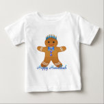Judaica Hanukkah Gingerbread Man Menorah Baby T-Shirt<br><div class="desc">You are viewing The Lee Hiller Designs Collection of Home and Office Decor,  Apparel,  Gifts and Collectibles. The Designs include Lee Hiller Photography and Mixed Media Digital Art Collection. You can view her Nature photography at http://HikeOurPlanet.com/ and follow her hiking blog within Hot Springs National Park.</div>