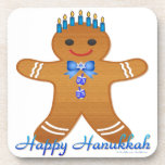 Judaica Hanukkah Gingerbread Man Menorah Coaster<br><div class="desc">You are viewing The Lee Hiller Designs Collection of Home and Office Decor,  Apparel,  Gifts and Collectibles. The Designs include Lee Hiller Photography and Mixed Media Digital Art Collection. You can view her Nature photography at http://HikeOurPlanet.com/ and follow her hiking blog within Hot Springs National Park.</div>