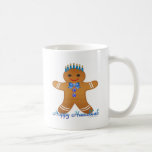 Judaica Hanukkah Gingerbread Man Menorah Coffee Mug<br><div class="desc">You are viewing The Lee Hiller Designs Collection of Home and Office Decor,  Apparel,  Gifts and Collectibles. The Designs include Lee Hiller Photography and Mixed Media Digital Art Collection. You can view her Nature photography at http://HikeOurPlanet.com/ and follow her hiking blog within Hot Springs National Park.</div>