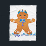 Judaica Hanukkah Gingerbread Man Menorah Fleece Blanket<br><div class="desc">You are viewing The Lee Hiller Photography Art and Designs Collection of Home and Office Decor,  Apparel,  Gifts and Collectibles. The Designs include Lee Hiller Photography and Mixed Media Digital Art Collection. You can view her Nature photography at http://HikeOurPlanet.com/ and follow her hiking blog within Hot Springs National Park.</div>