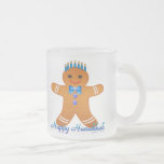 Judaica Hanukkah Gingerbread Man Menorah Frosted Glass Coffee Mug<br><div class="desc">You are viewing The Lee Hiller Photography Art and Designs Collection of Home and Office Decor,  Apparel,  Gifts and Collectibles. The Designs include Lee Hiller Photography and Mixed Media Digital Art Collection. You can view her Nature photography at http://HikeOurPlanet.com/ and follow her hiking blog within Hot Springs National Park.</div>