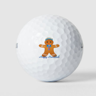 Judaica Hanukkah Gingerbread Man Menorah Golf Balls