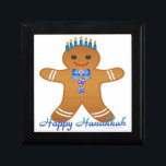 Judaica Hanukkah Gingerbread Man Menorah Jewelry Box<br><div class="desc">You are viewing The Lee Hiller Designs Collection of Home and Office Decor,  Apparel,  Gifts and Collectibles. The Designs include Lee Hiller Photography and Mixed Media Digital Art Collection. You can view her Nature photography at http://HikeOurPlanet.com/ and follow her hiking blog within Hot Springs National Park.</div>