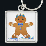 Judaica Hanukkah Gingerbread Man Menorah Keychain<br><div class="desc">You are viewing The Lee Hiller Designs Collection of Home and Office Decor,  Apparel,  Gifts and Collectibles. The Designs include Lee Hiller Photography and Mixed Media Digital Art Collection. You can view her Nature photography at http://HikeOurPlanet.com/ and follow her hiking blog within Hot Springs National Park.</div>