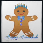 Judaica Hanukkah Gingerbread Man Menorah Napkin<br><div class="desc">You are viewing The Lee Hiller Designs Collection of Home and Office Decor,  Apparel,  Gifts and Collectibles. The Designs include Lee Hiller Photography and Mixed Media Digital Art Collection. You can view her Nature photography at http://HikeOurPlanet.com/ and follow her hiking blog within Hot Springs National Park.</div>