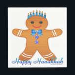 Judaica Hanukkah Gingerbread Man Menorah Napkins<br><div class="desc">You are viewing The Lee Hiller Photography Art and Designs Collection of Home and Office Decor,  Apparel,  Gifts and Collectibles. The Designs include Lee Hiller Photography and Mixed Media Digital Art Collection. You can view her Nature photography at http://HikeOurPlanet.com/ and follow her hiking blog within Hot Springs National Park.</div>
