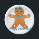 Judaica Hanukkah Gingerbread Man Menorah Paper Plates<br><div class="desc">You are viewing The Lee Hiller Photography Art and Designs Collection of Home and Office Decor, Apparel, Gifts and Collectibles. The Designs include Lee Hiller Photography and Mixed Media Digital Art Collection. You can view her Nature photography at http://HikeOurPlanet.com/ and follow her hiking blog within Hot Springs National Park.</div>