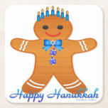 Judaica Hanukkah Gingerbread Man Menorah Square Paper Coaster<br><div class="desc">You are viewing The Lee Hiller Photography Art and Designs Collection of Home and Office Decor,  Apparel,  Gifts and Collectibles. The Designs include Lee Hiller Photography and Mixed Media Digital Art Collection. You can view her Nature photography at http://HikeOurPlanet.com/ and follow her hiking blog within Hot Springs National Park.</div>