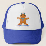 Judaica Hanukkah Gingerbread Man Menorah Trucker Hat<br><div class="desc">You are viewing The Lee Hiller Photography Art and Designs Collection of Home and Office Decor,  Apparel,  Gifts and Collectibles. The Designs include Lee Hiller Photography and Mixed Media Digital Art Collection. You can view her Nature photography at http://HikeOurPlanet.com/ and follow her hiking blog within Hot Springs National Park.</div>